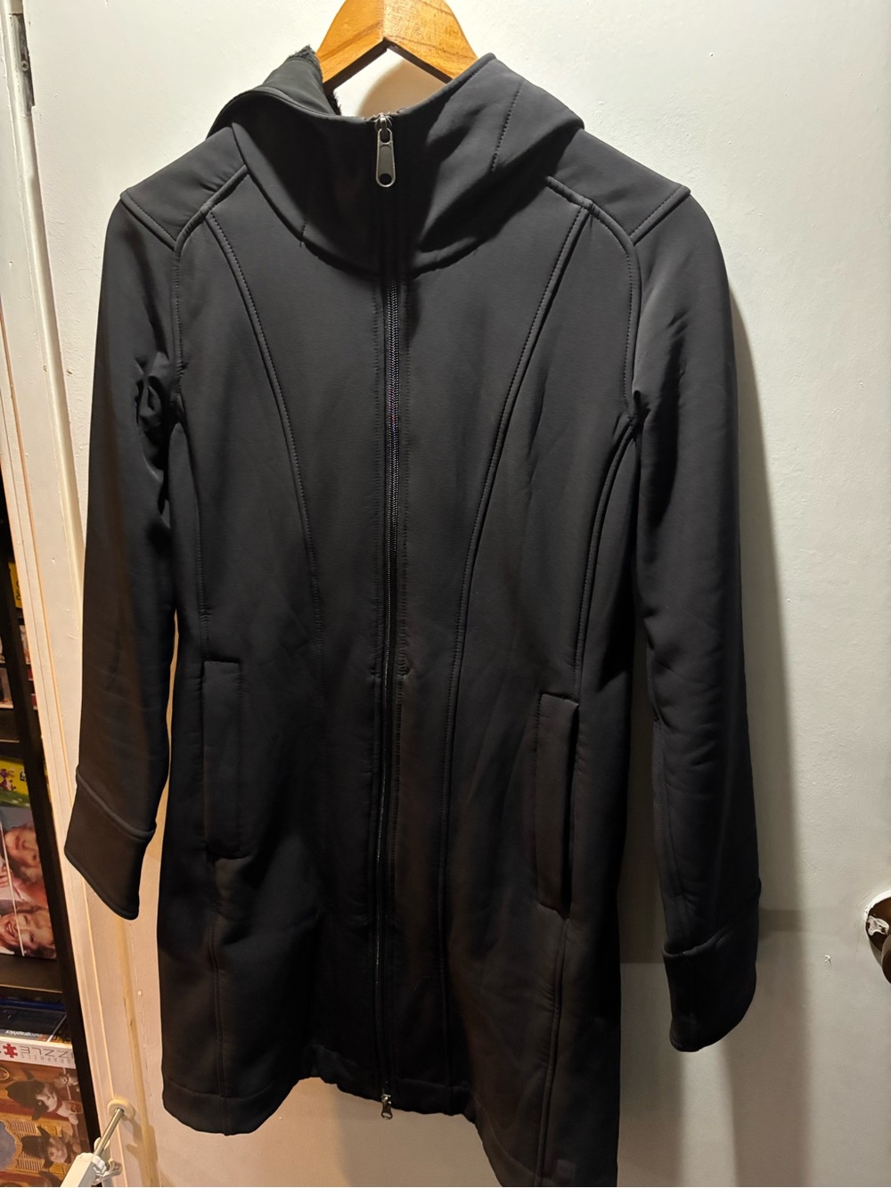 MEC Black Women's Hooded Zip-Front Coat
